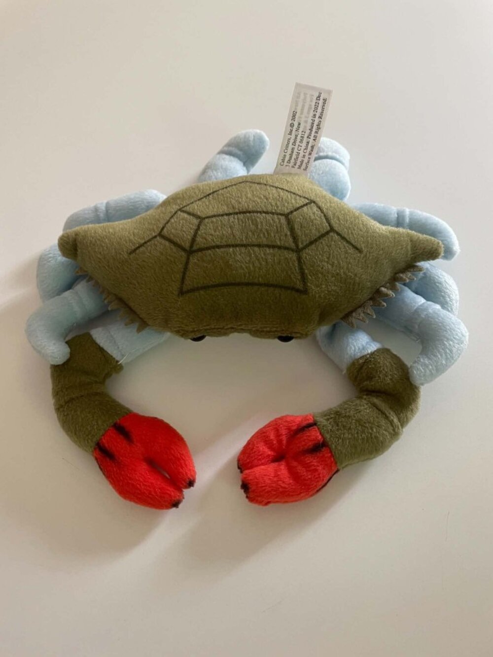 Cabin Critters Blue Crab Plush 2002 Excellent Stuffed Animal
